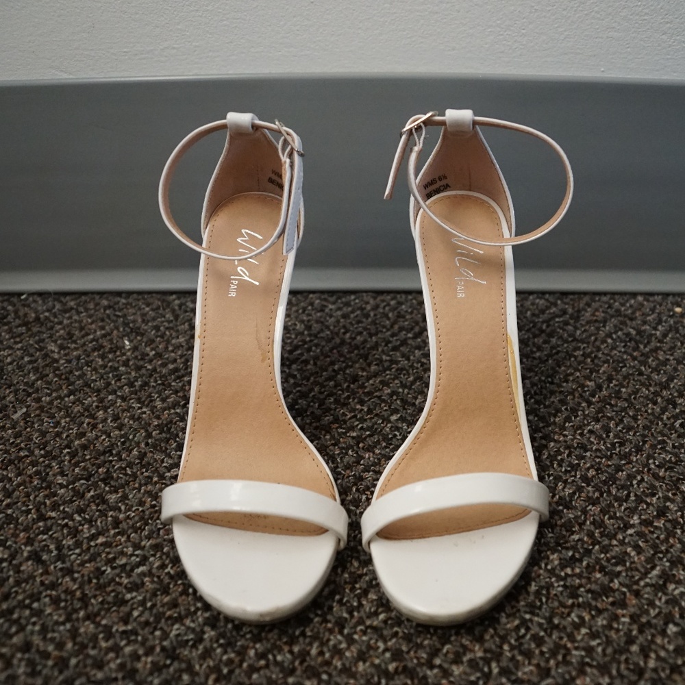 White Open Toe Stiletto